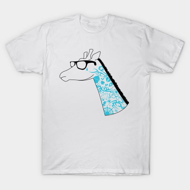 Hipster Giraffe T-Shirt by NEOn2424